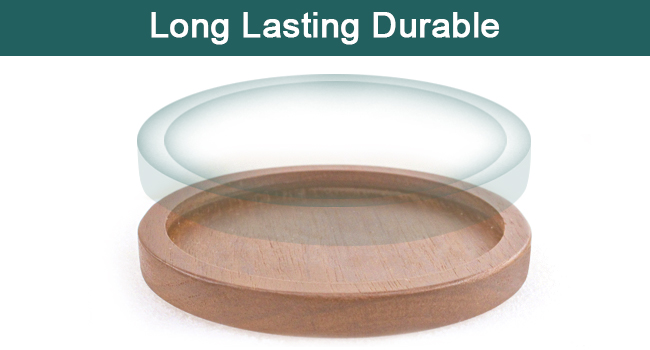 5 Pack Wood Coasters for Drinks Minacun Absorbent Coaster Set Drinks Coasters for Coffee Table