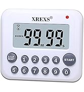 XREXS Digital Kitchen Timer Magnetic Countdown Up Cooking Timer Clock with Magnet Back and Clip, ...