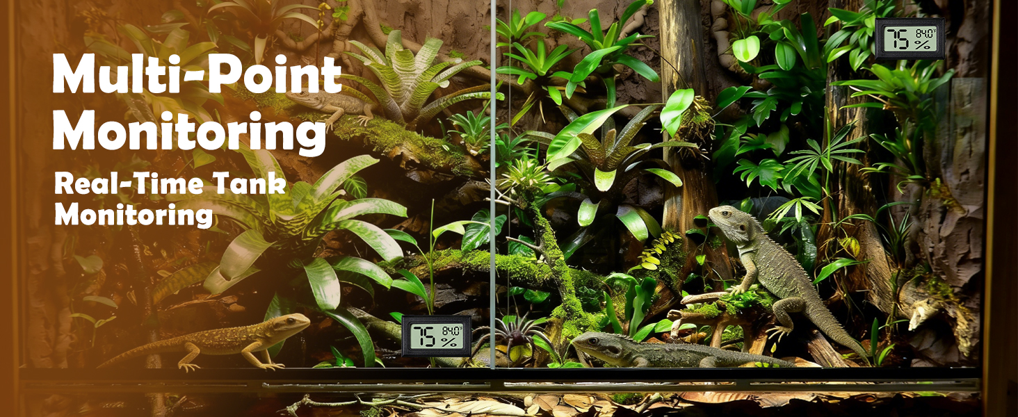 Reptile Thermometer and Humidity Gauge