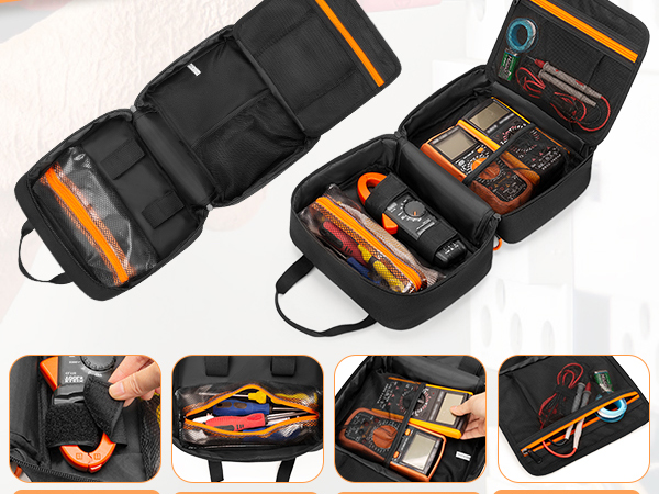 Multi-functional Work Bag Compatible with Klein Tools 80101/ ET310 AC Circuit Breaker Finder