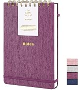 TSFPapier A5 Top Spiral Notebook – Hardcover Journal 160 Pages 100 GSM Thick Paper With Elastic B...