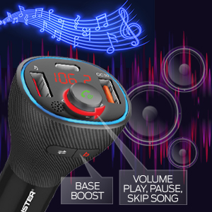Volume Control and Base Boosting, FM Transmitters, Bluetooth FM Transmitters, FM Transmitter, Auto,