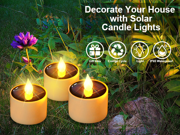 solar candles outdoor waterproof