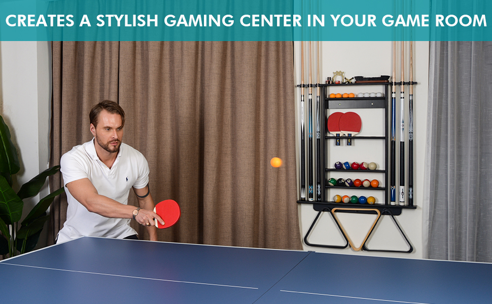 CREATES A STYLISH GAMING CENTER IN YOUR GAME ROOM