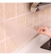 practicalWs 17.7In×118In Clear Wallpaper Transparent Kitchen Backsplash Protective Contact Paper ...