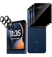 3+3 Pack for Motorola Razr 2025/Razr 2024 Front Privacy Screen Protector + Camera Protector,3D Cu...