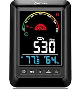 KETOTEK CO2 Monitor Indoor Air Quality Meters with CO2 Alarm, Temperature, Humidity Display for H...
