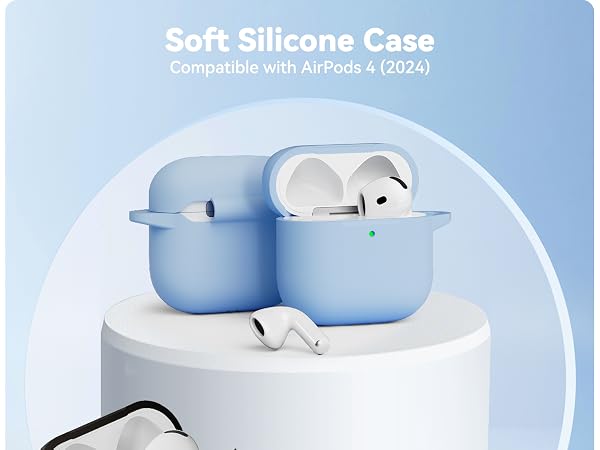 for AirPods 4 Case Cover 2024 with Cleaner Kit
