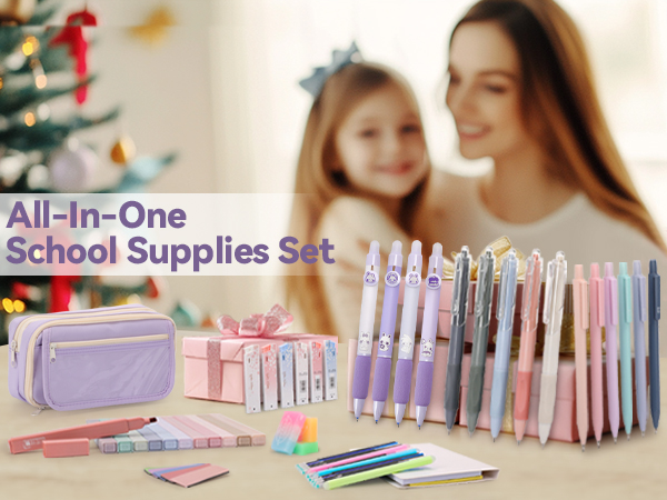 pens pencils and highlighters set