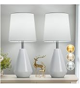 bdayanx Small Bedside Table Lamp for Bedroom-Reading Desk Lamp Set of 2,with 3 Color Temperatures...