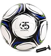 cellook Soccer Ball Size 5 with Pump, Official Size and Weight Long-Lasting Deflated Soccer Ball ...