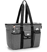 LoDrid Nurse Bag with Bottom Pad, Large Home Health Nurse Bag, Medical Assistant Bag with Multipl...