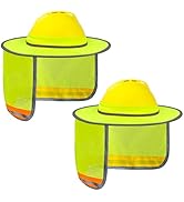 Evridwear Hard Hat Sun Shade Full Brim, Hard Hat Accessories with Reflective Stripe High Visibili...
