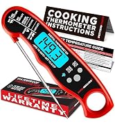 Alpha Grillers Meat Thermometer Digital – Instant Read Food Thermometer for Cooking & Grilling – ...