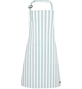 XLSXEXCL Kids Striped Apron Adjustable Cooking Apron with 2 Pockets | Toddler Cute Waterproof Apr...