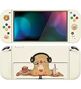 PlayVital ZealProtect Soft Protective Case for Nintendo Switch OLED, Flexible Protector Joycon Gr...