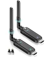 Wireless HDMI Transmitter and Receiver,1312FT/400m 4K Decode1080P Output Plug&Play 2.4G/5.8G Port...