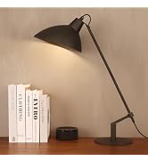 PSDSSHIIS Desk Lamp Modern Industrial 100% Metal Table Lamp 22", Soft White Light (3000K) with Ad...