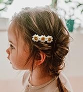 2" Daisy Flowers Hair Clips for Girls, 12 Pcs Cotton Fully Lined Alligator Clips, Non Slip Floral...
