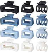 SMKSL 3 Styles Hair Clips for Women Small Medium Big Claw Clips for Thin Thick Hair 12 Pcs Hair C...