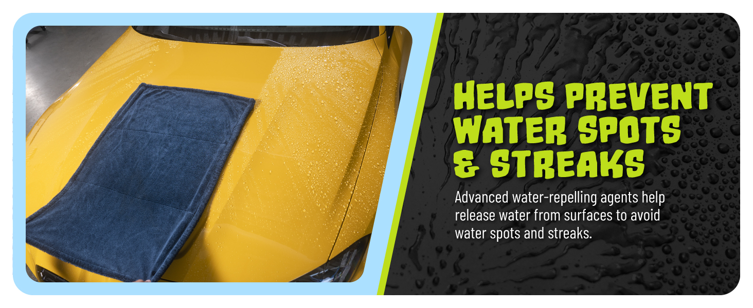 Quick drying spray prevents water spots; adds slick shine; safe on paint, glass, and chrome