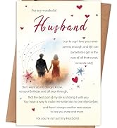 gerdiny Birthday Card Gifts for Husband from Wife,Husband Birthday Card, Husband Birthday Decorat...