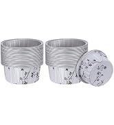 HARFINGTON Black Plum Cupcake Cups, 100pcs Aluminum Foil 5oz Standard Cupcake Liners, Reusable & ...
