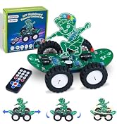 MiOYOOW DIY 360° Rotating RC Car Kit, 5 Speed Rechargeable Remote Control Soldering Practice Kit,...