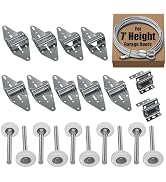 Luxbaro Garage Door Hardware Kit for 7' Height Garage Doors, Garage Door Hinges and Rollers, Top ...