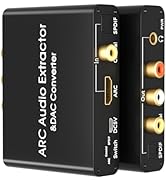 HDMI ARC Audio Extractor 192KHz Digital to Analog Audio Converter HDMI ARC Input SPDIF Optical to...