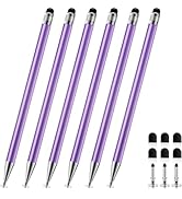 ChaoQ 2-in-1 Stylus Pen for Touchscreen, 6pcs High Sensitivity and Precision Stylus Pens for iPad...
