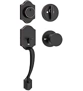 HOSOM Front Door Handle and Deadbolt Set, Single Cylinder Exterior Front Door Lock Set with Inter...