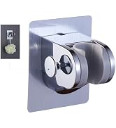 GwernKB Handheld Shower Head Holder with 2 Hanger Hooks,Strong Adhesive&Waterproof No Drilling Wa...