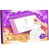IMAGE Light Up Tracing Pad Pink Drawing Tablet Coloring Board for Kids Children Toy Gift for Girl...
