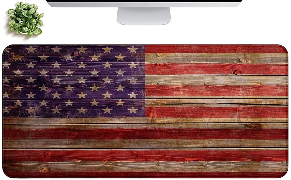 Large Elongated Gaming Mouse Pad With Stitched Edges