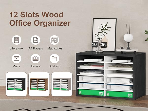 Wooden Literature Organizer