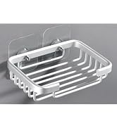Stainless Steel Soap Holder - No-Drilling Adhesive Mount for Bathroom and Kitchen, Multi-Purpose ...