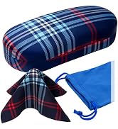 MyEyeglassCase - Large Sunglasses Case - Hard Glasses Case Holder w/Pouch & Cloth - Eyeglass Case...