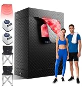 Ceyodo Infrared Sauna Box, Portable Sauna with 660nm Red Light Therapy & 850nm,5-Layer Waterproof...