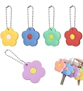 iplusmile Key Caps Covers (5pcs) - Silicone Key Identifiers, Protectors & Tags with Flower Design...
