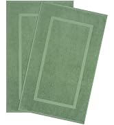 Cotton Paradise Bath Mats for Bathroom, 2 Packed 20x34 inch 100% Cotton Bath Mat Rugs for Bathroo...