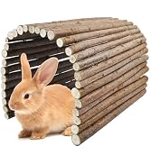 kathson Rabbit Bridge Wooden Hamster Climbing Tunnel Bunny Extra Large Ladder Wood Flexible Hideo...