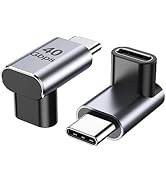 ANDTOBO 90 Degree USB C Adapter, Right Angle USB C Male to Female Extender 240W, USB4 Type C 40Gb...