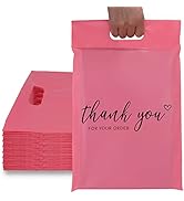 JinRuiKJ Poly Mailers with Handle 10x13 Inch 100 Pcs, Easy to Carry Packaging Bags for Small Busi...
