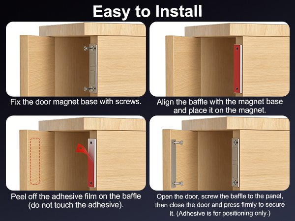 magnets to keep cabinets closed