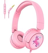 IYGR K6 Kids Headphones for Toddler & Kids Ages 2-12, 85/94dB Safe Volume Limited, Wired with 3.5...
