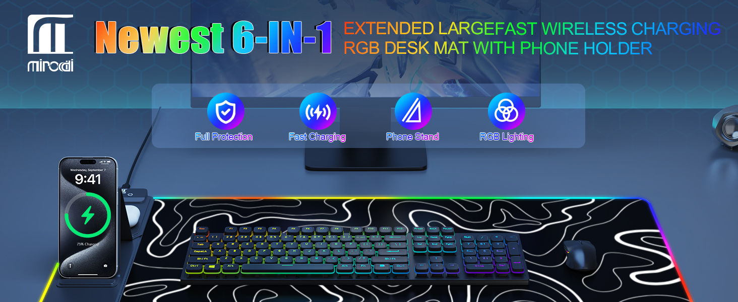 wireless charging mouse pad