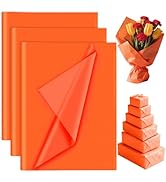 PLULON 120 Sheets Orange Tissue Paper for Gift Bags, Gift Wrapping Paper Tissue Bulk for Crafts P...