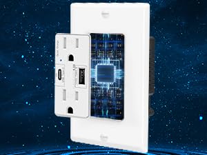 usb c outlet with smart chips