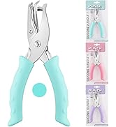 NEBURORA Hole Punch, Blue Single Hole Puncher Metal with Soft-Handled for DIY Craft Tags Clothing...
